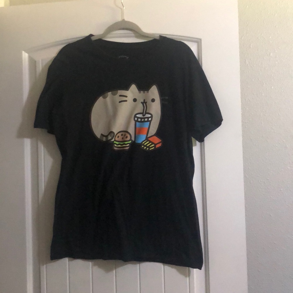 Pusheen Eating Burger & Fries Shirt